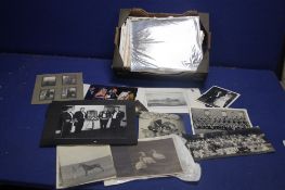 A BOX OF ASSORTED PHOTOGRAPHS, to include military type examples