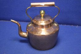 A COPPER KETTLE APPROX 30 CM HEIGHT