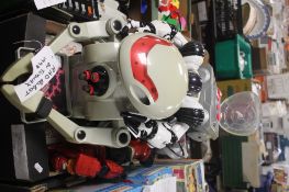 A BOX CONTAINING 1998 TOY MAX RAD ROBOT TOGETHER WITH 2 OTHER ROBOTS