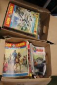 TWO BOXES OF LOOK AND LEARN MAGAZINES