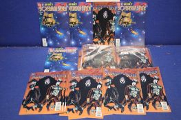 A COLLECTION OF 25 SOVEREIGN 7 ISSUE NUMBER 5 COMICS, together with 5 issue 13 DC comics
