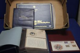 A QUANTITY OF ASSORTED COINS, FIRST DAY COVERS ETC