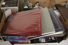 A TRAY OF EMPTY PHOTOGRAPH ALBUMS (TRAY/S NOT INCLUDED)