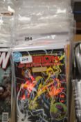 A BOX OF DC COMICS TO INCLUDE LEGION SUPERHEROS WAR OF GODS ETC