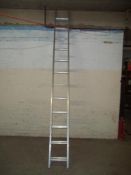 12 RUNG DOUBLE ALUMINUM LADDER