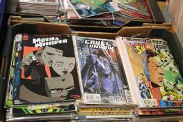 A TRAY OF MISCELLANEOUS COMICS, to include Suicide Squad, Savage Dragon, Mythos, Pulp the Griffin,