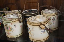 FIVE CROWN DEVON LIDDED JARS