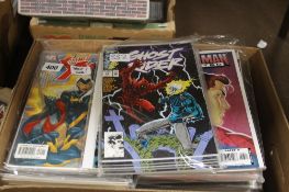 A TRAY OF ASSORTED COMICS, to include the bozz chronicles, Robocop 2, P.S.i Force etc