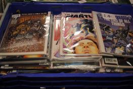 A TRAY OF MISCELLANEOUS COMICS, to include District, Sea of Red, Dreadstar, Angel, Escape, Beyond,