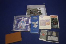 A BOX OF COLLECTABLE COINS