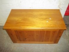 A SOLID PINE OTTOMAN BLANKET CHEST
