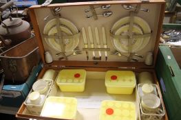 A CASED BREXTON PICNIC HAMPER