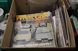 A TRAY OF MAGAZINES MAINLY CAR RELATED (TRAY/S NOT INCLUDED)
