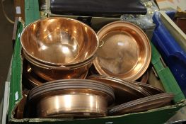 A TRAY OF ASSORTED COPPER (TRAY/S NOT INCLUDED)