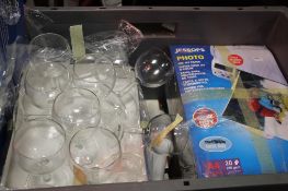 A TRAY OF DRINKING GLASSES (TRAY/S NOT INCLUDED)