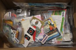 A TRAY CONTAINING BEER MATS, AND BEER LABELS, together with a collection of assorted Tazo's etc