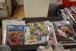 A TRAY OF ASSORTED COMICS, to include Ice Age On The World Of Magic, Bullwhip, Priest, The