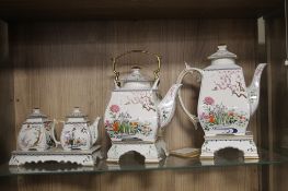 AN ORIENTAL FRANKLIN MINT COFFEE SET