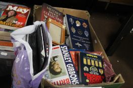 A TRAY CONTAINING REFERENCE BOOKS ETC (TRAY/S NOT INCLUDED)
