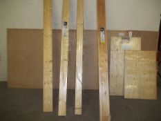 A SELECTION OF WOOD TO INCLUDE AN 8 X 4 PLY SHEET