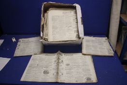 A BOX OF ASSORTED NEWSPAPERS MAINLY THE NEWCASTLE CONTRANT