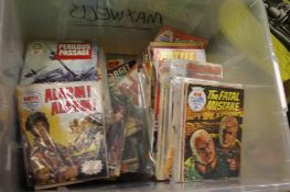 A QUANTITY OF PICTURE LIBRARY BOOKS TO INCLUDE BATTLE, COMMANDO, ETC (TRAY/S NOT INCLUDED)