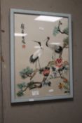 A FRAMED ORIENTAL SILK