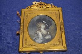 A GILT FRAMED PORTRAIT OF A GIRL
