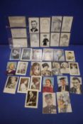 A SMALL COLLECTION OF PENCIL DRAWN PORTRAITS TOGETHER WITH A COLLECTION OF PHOTOGRAPHS TO INCLUDE