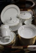 A TRAY OF NORITAKE 'GOLDAWN' TEA AND DINNERWARE