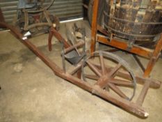 A VINTAGE AGRICULTURAL SEED DRILL A/F