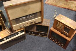 FIVE VINTAGE RADIOS ALL A/F - SPARES / REPAIRS