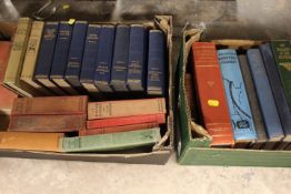 TWO TRAYS OF BOOKS TO INCLUDE DICKENS