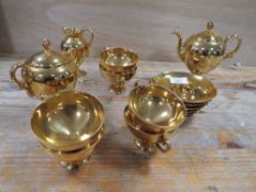 A NORITAKE GILDED SIX PERSON TEA SET