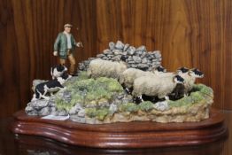 A BORDER FINE ARTS LIMITED EDITION 'THE CROSSING' BY RAY AYRES FARMING INTEREST FIGURE