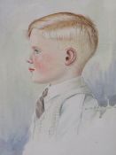S.H. BARNETT SIGNED WATERCOLOUR STUDY OF A YOUNG BOY