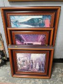 FOUR VICTORIAN STYLE INTERIOR PRINTS