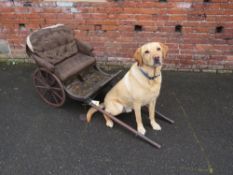 A VICTORIAN SMALL PULL ALONG DOG CART A/F