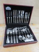 A CANTEEN OF BUTLER STAINLESS STEEL CUTLERY - CONTENTS UNCHECKED