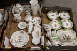 A TRAY OF AYNSLEY WARE WITH A TRAY OF PARAGON TEAWARE