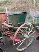 A LARGE VINTAGE WALLACE FERTILISER SPREADER A/F