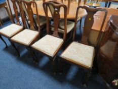 A SET OF FOUR EARLY 20TH CENTURY CHAIRS