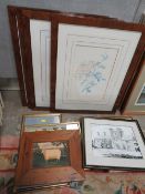A COLLECTION OF ASSORTED PICTURES AND PRINTS TO INCLUDE A SET OF 4 FRAMED BOTANICAL PRINTS