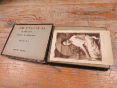 A VINTAGE ORIENTAL POSTCARD / PHOTOGRAPH ALBUM CONTAINING MANY SNAPS OF HONG KONG 1933 - 1936