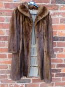 A VINTAGE THREE QUARTER LENGTH MINK FUR COAT - MADE EXPRESSIVELY FOR CAIRDS