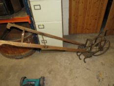 A VINTAGE AGRICULTURAL SEED DRILL ?;