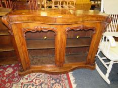 A VICTORIAN WALNUT CHIFFONIER BASE WITH LATER TOP W-120 CM S/D