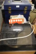 A BSR RECORD PLAYER AND CASE OF LP AND 7