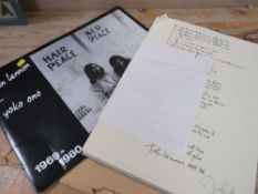 A COMMEMORATIVE JOHN LENNON AND YOKO ONO SKETCH PAD