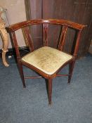 A VINTAGE CORNER CHAIR